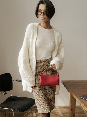 MUSSONY Lyocell Long Sleeve in White — fitted long-sleeve top in 95% lyocell, look 6