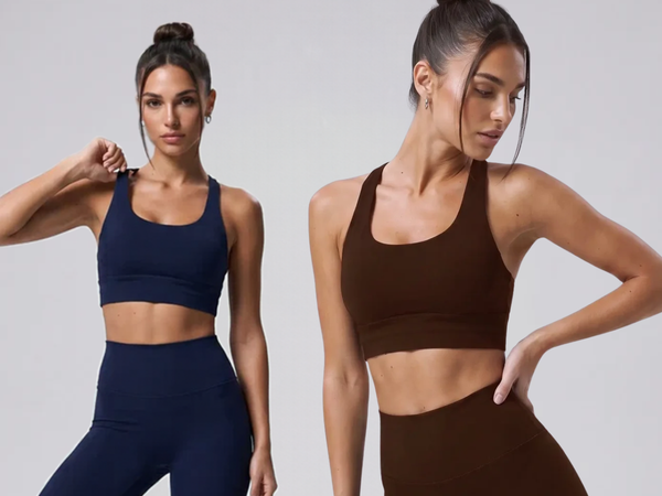 MUSSONY MOVE activewear sets in navy and chocolate