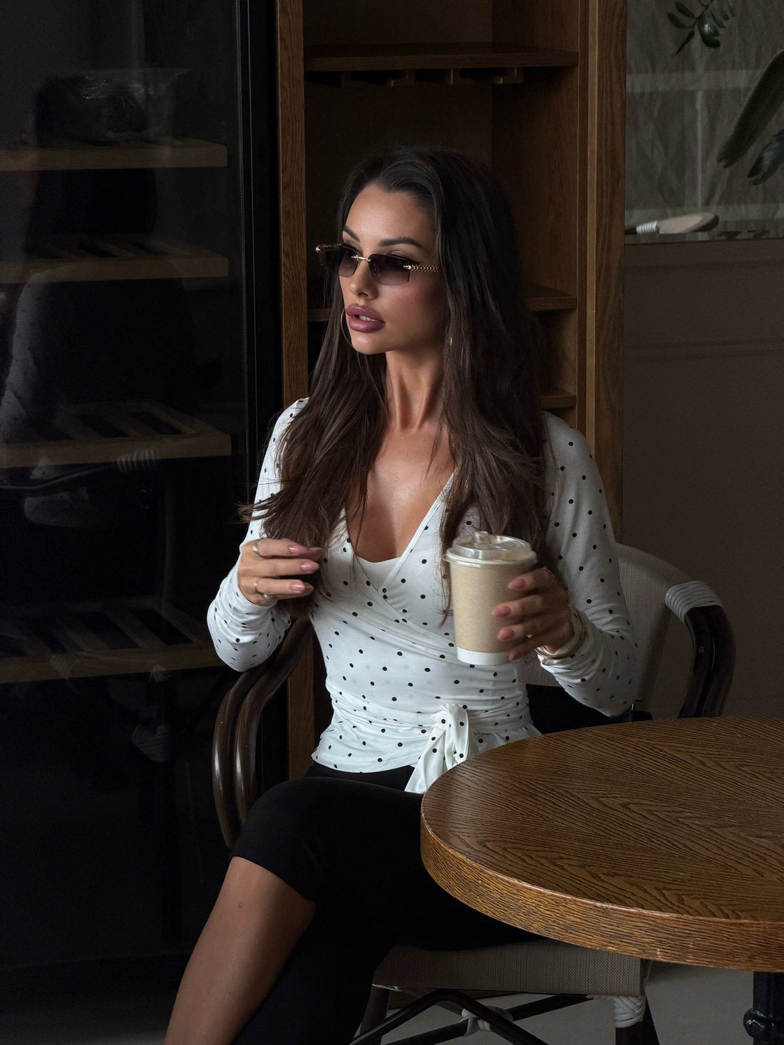 Ballet Wrap Top – Polka Dot