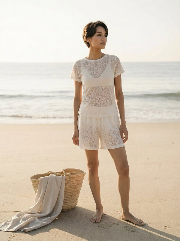 Ecru Lace Top