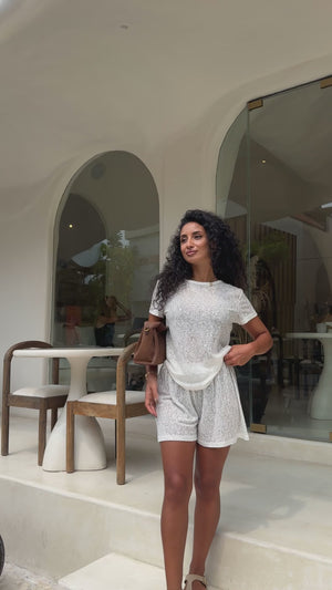 Ecru Lace Top